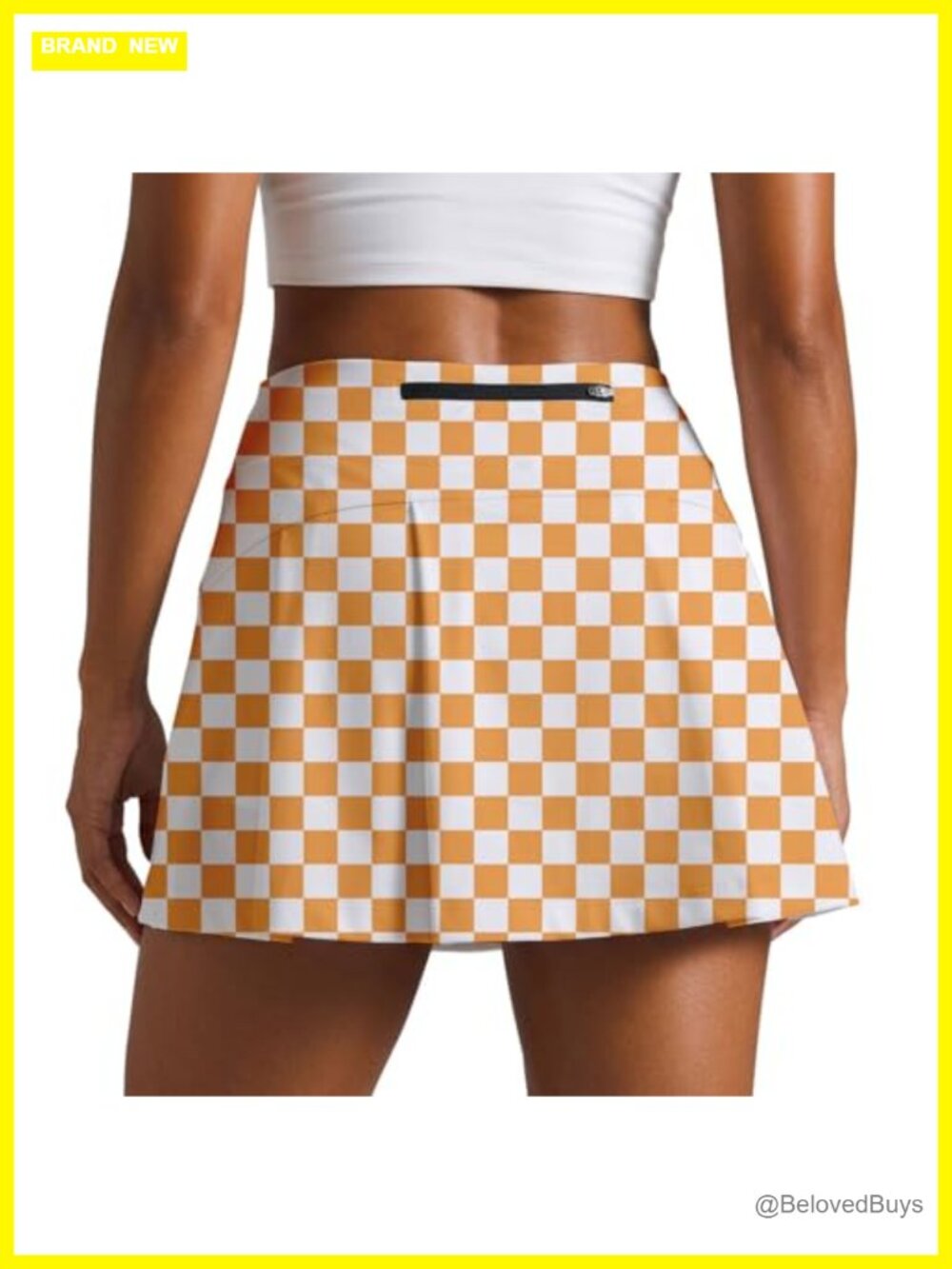 Women's Pleated Golf Skort High Waisted Athletic Skirt with Pockets Polyester
